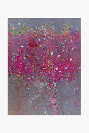 Kunstwerk „Kynance Cove“ von Damien Hirst – bunte, sprenkelartige Komposition auf grauem Untergrund.