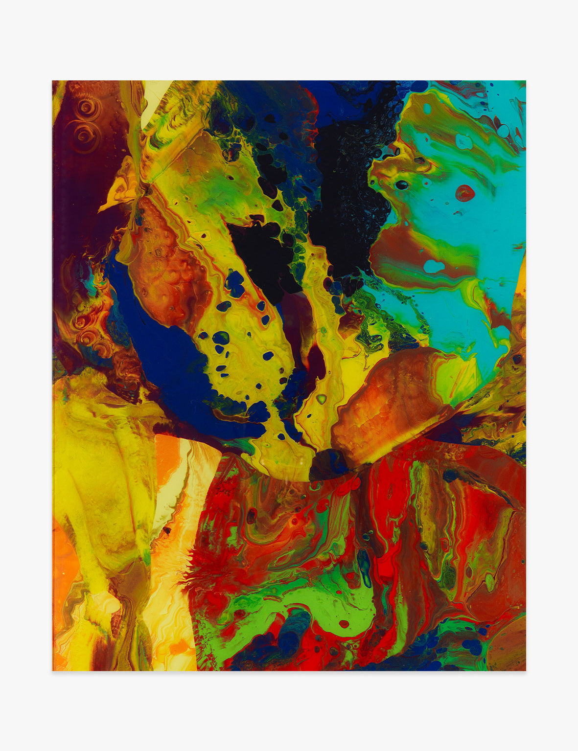 Kunstwerk Bagdad P9 von Richter – abstrakte Komposition mit kräftigen Farben.