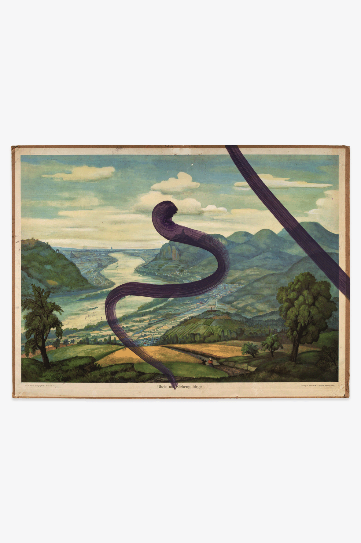 Julian Schnabel - Untitled (Rhein mit Siebengebirge)